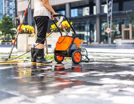 cleaning floor